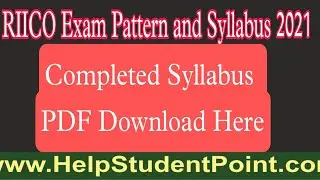 RIICO Syllabus 2021- RIICO Exam Pattern and Syllabus 2021 PDF