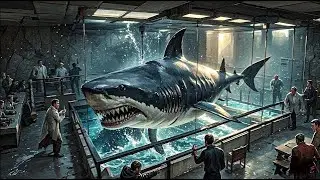 A giant shark lured people to check it out, then broke through the glass and killed someone!【陆行鲨】