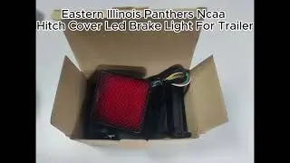 Eastern Illinois Panthers Ncaa Hitch Cover Led Brake Light For Trailer