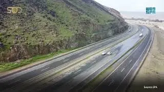 Greenery Covers Makkah Mountains in Saudi