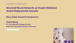 UW - Mary Gates Research Symposium: BNNs as Droplet-Mediated Strand Displacement Cascades