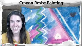 Crayon Resist Painting: Lines