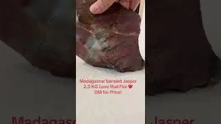 &ldquo;2.3 kg of pure fire! This polished Red Banded Jasper prism from Madagascar is giving bold, earthy