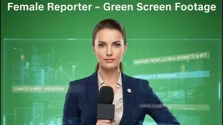🎥 Female TV Reporter Green Screen Footage (Free to Use) | Professional News Anchor Video | HD Stock
