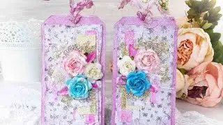 Romantic Shabby Chic Tag - Cardmaking tutorial