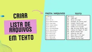 📂 Como LISTAR Todos os NOMES DOS ARQUIVOS de Uma Pasta no Windows em Texto!