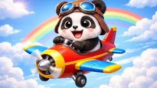 Baby Panda Ka Flying Adventure 😍✈️ | Cute Panda Cartoon Story for Kids