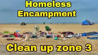 UPDATE Homeless encampment clean up zone 3 in venice beach california