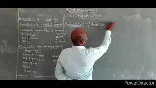 Single Entry System   Calculation of Missing Figure