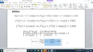 Newton Raphson method