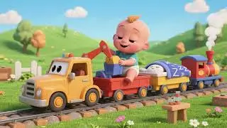 🚛😴🚂 Baby Truck Builds the Sleepy Train 🌙✨ | Bedtime Construction Song for Kids