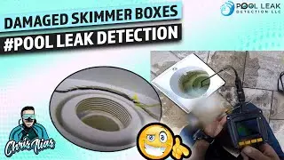 Damaged Skimmer Boxes On Two Inground Vinyl Liner Swimming Pools|| Pool Leak Detection