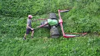 M&auml;hen am Hang in S&uuml;dtirol | Rapid Euro 4 und Antonio Carraro TTR 7800 |