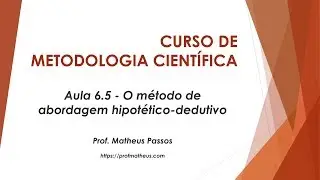 Aula 6.5 - O método de abordagem hipotético-dedutivo