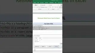 Removing Html Code From Excel Cell #excel #shorts #exceltips