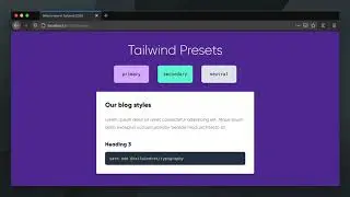 Shareable Presets - What's new in Tailwind CSS