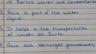 10 Lines On Rain | Essay On Importance Of Rain