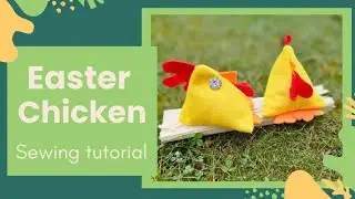 How to sew an Easter Chicken! Easy sewing with pattern. DIY