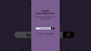 Learn how to search for related websites with just one Google Search Operator #googlesearch #shots