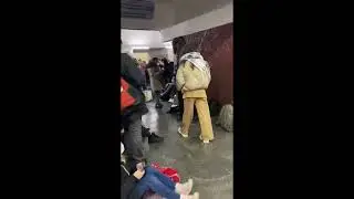 Kyiv Residents Shelter in Metro Stations Amid Air Alert