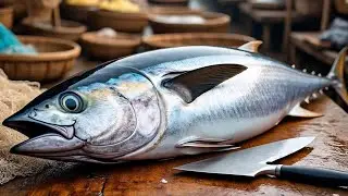 The Story of Fresh Tuna: From Fisherman to Market, cut by experts, ends up on the Dinner Table