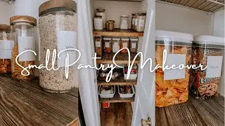 Small Pantry Makeover | Caraway Unboxing | DIY Pantry Shelf Covers | Pantry Organization
