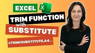 Use TRIM with SUBSTITUTE Function in Excel (Remove Extra Spaces)