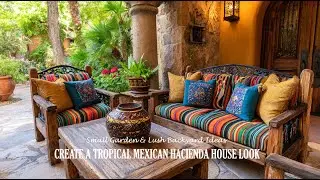 How to Create a Tropical Mexican Hacienda House Look with Small Garden & Lush Backyard Ideas