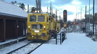 InfraNord Track Maintenance vehicle passing &Ouml;stersund V&auml;stra