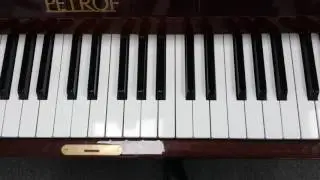 The A Major Scale - Piano - One Octave