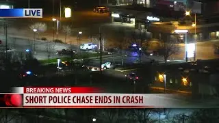 Police chase ends in crash in downtown Billings
