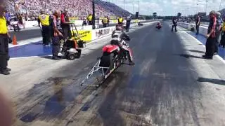 Pro Stock Motorcycle burnout