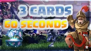 CLASH ROYALE  3 CROWN WIN - 3 CARDS 60 SECONDS! Witch Wizard Skeleton Army