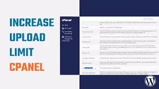 Как увеличить лимит размера загружаемого файла в WordPress cPanel #wordpress