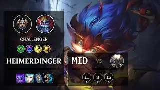 Heimerdinger Mid vs Pantheon - BR Challenger Patch 10.13