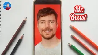How To Draw Mr. Beast || Color Pencil Sketch || Artistic Mosvi 