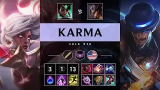 Karma Mid vs Twisted Fate - NA Master Patch 25.17