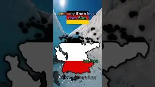 germany if sea level rise 50m🇩🇪🌊 #mapping #geography #europe #map #countries #germany #sea #shorts