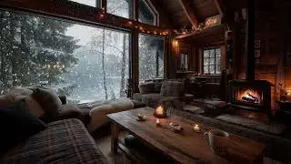 Snowy Winter Night Ambience ❄️ Soft Ambient Music for Sleep & Relax