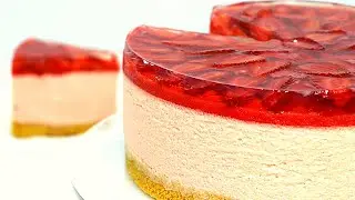 NO BAKE STRAWBERRY CHEESECAKE FOR BEGINNERS│ NO OVEN RECIPES │ CAKES BY MK