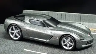 Chevy Corvette Stingray concept 2009 by Hot Wheels w/3D printed wheelswap