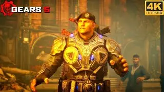 The Battle of COG Settlement 2 with JD and Del Lieutenant Skins - Gears 5 4K 60FPS