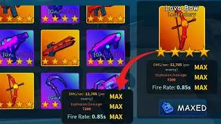 Max LAVA BOW Showcase in Survive Zombie Arena | Roblox
