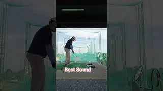 Listen to the solid golf iron striking sound