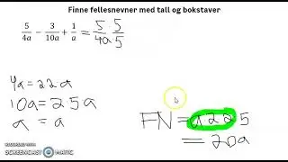 Finne fellesnevner med tall og bokstaver