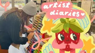 Exploring Local Art Stores + Speedpaint of a Strawberry!  🍓 Artist Diaries