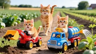 Mama Cat Trims Fur on the Farm and Makes Tiger Hat For Kittens At Home🐾🎩🐯