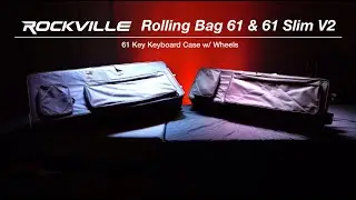All About Your Rockville Rolling Bag 61 Key Keyboard Case w/ Wheels+Trolley Handle with Large Pocket