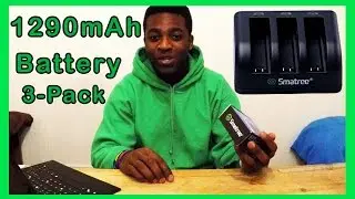 Smatree 1290mAh Replacement battery (3-Pack) for Gopro Hero 4 Camera Unboxing