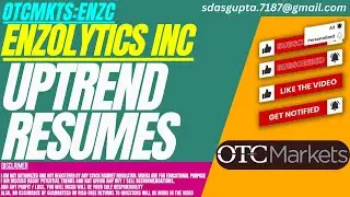 UPTREND RESUMES : ENZC STOCK ANALYSIS | ENZOLYTICS STOCK